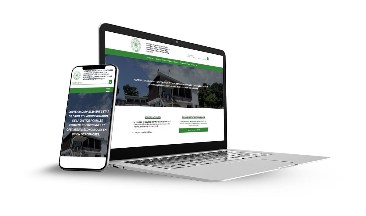 Site institutionnel Ministère de la Justice des Comores